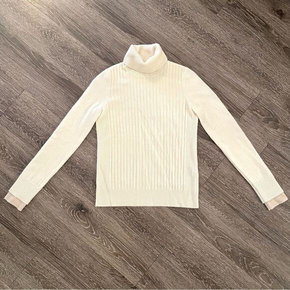 NAADAM Cream Turtleneck Sweater - Picture 1 of 8